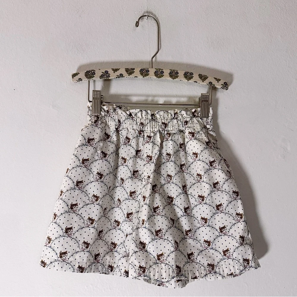 Paul & Joe For Uniqlo Kids Boxer Shorts Cats White Blue Pajamas